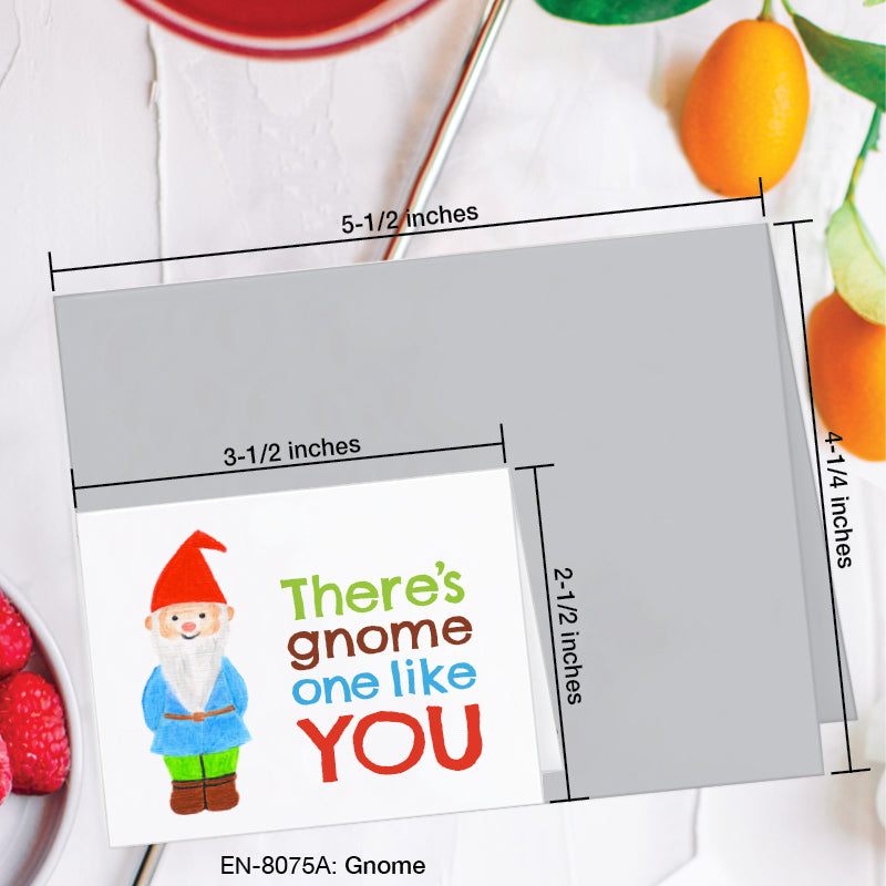 Gnome, Greeting Card (8075A), Enclosure, www.printedcanvas.com