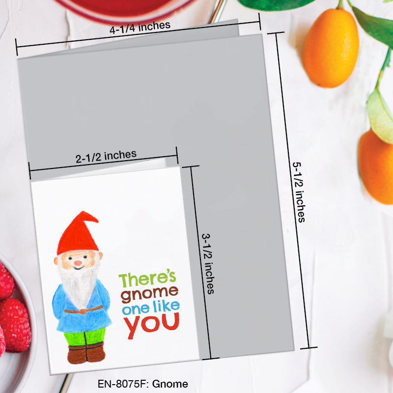 Gnome, Greeting Card (8075F), Enclosure, www.printedcanvas.com