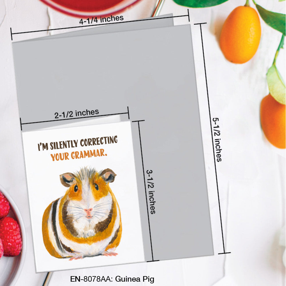 Guinea Pig, Greeting Card (8078AA), Enclosure, www.printedcanvas.com