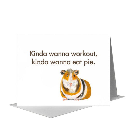 Guinea Pig, Greeting Card (#8078B) A2 Card Front, www.printedcanvas.com