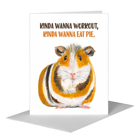 Guinea Pig, Greeting Card (#8078BA) A2 Card Front, www.printedcanvas.com
