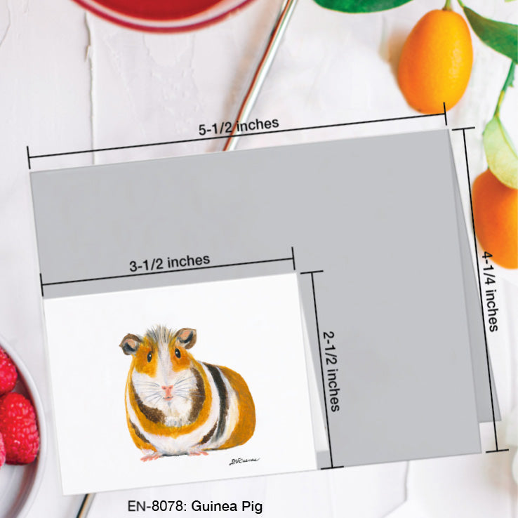 Guinea Pig, Greeting Card (8078C), Enclosure Card, www.printedcanvas.com