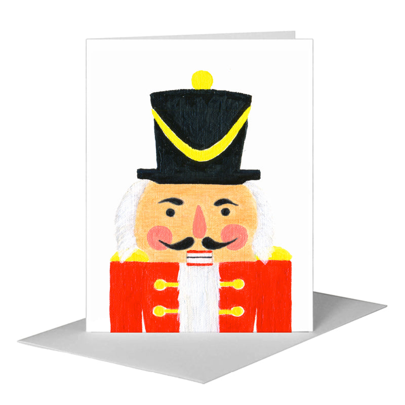 Nutcracker in Red, Greeting Card (#8079A) A2 Card Front, www.printedcanvas.com
