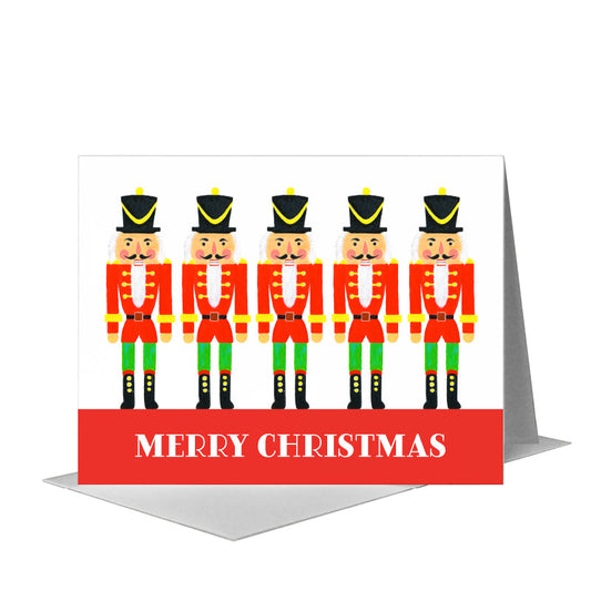 Nutcracker in Red, Greeting Card (#8079B) A2 Card Front, www.printedcanvas.com