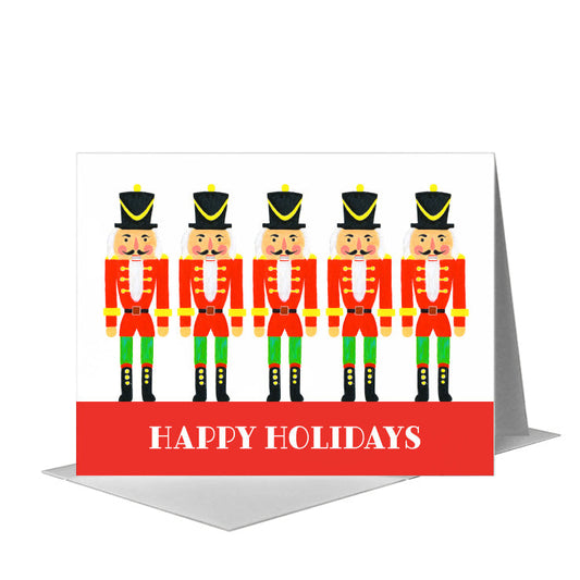 Nutcracker in Red, Greeting Card (#8079C) A2 Card Front, www.printedcanvas.com