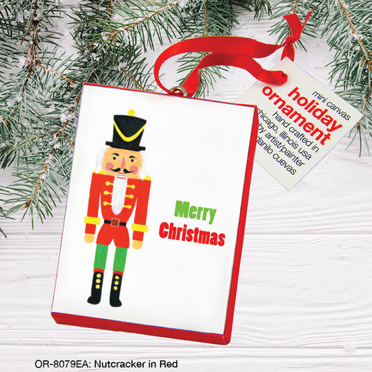 Nutcracker In Red, Ornament (OR-8079EA), Front, printedcanvas.com