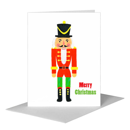 Nutcracker in Red, Greeting Card (#8079EA) A2 Card Front, www.printedcanvas.com