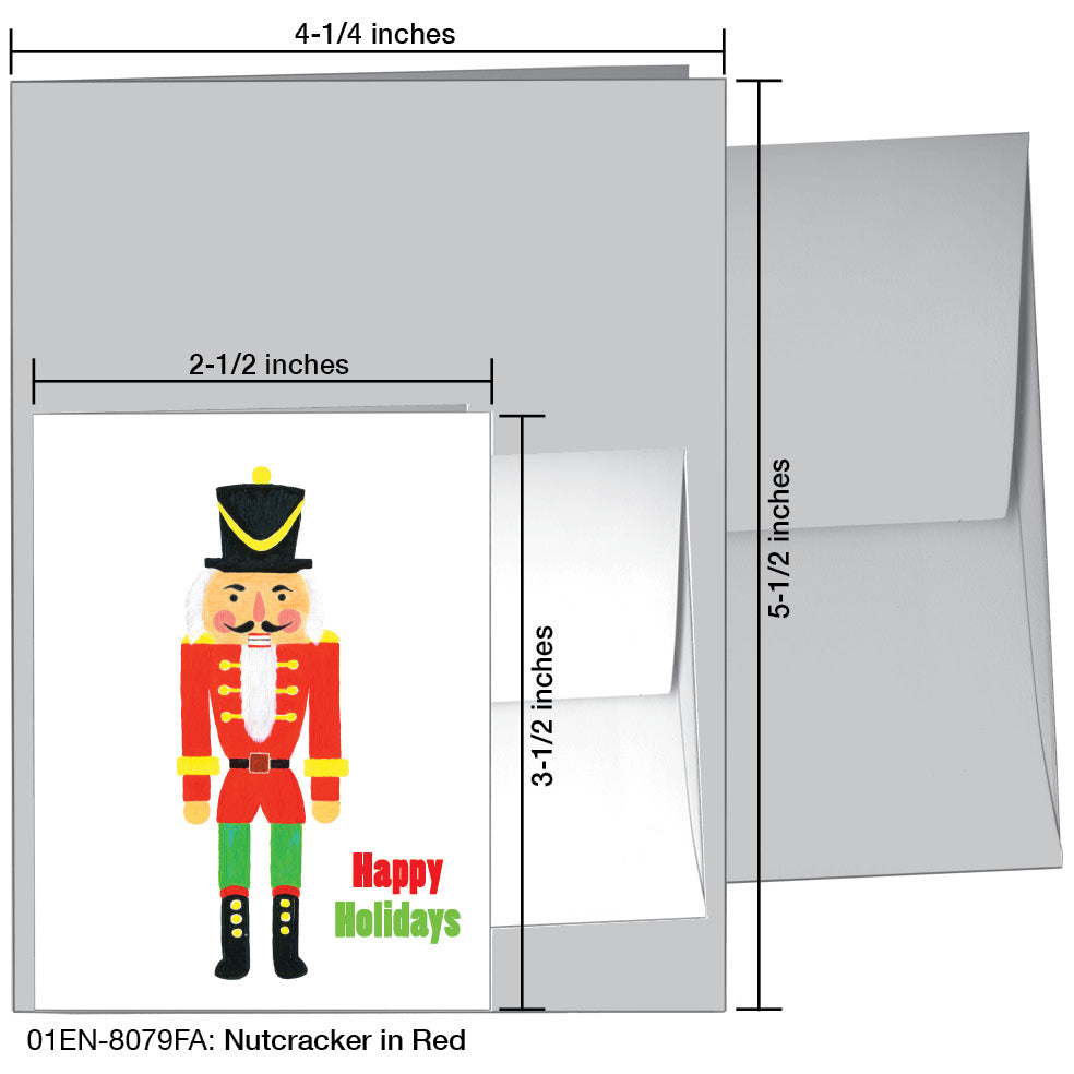 Nutcracker in Red, Greeting Card (8079FA)