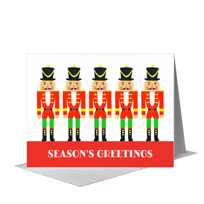 Nutcracker in Red, Greeting Card (#8079G) A2 Card Front, www.printedcanvas.com