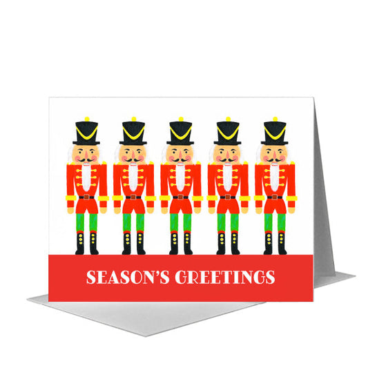 Nutcracker in Red, Greeting Card (#8079G) A2 Card Front, www.printedcanvas.com