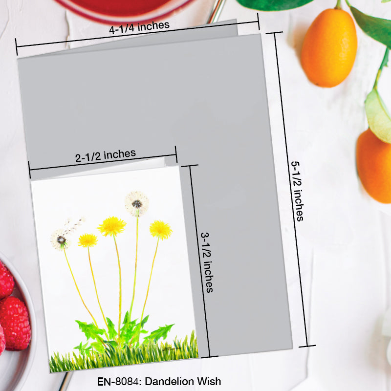 Dandelion Wish, Greeting Card (8084A), Enclosure Card, www.printedcanvas.com