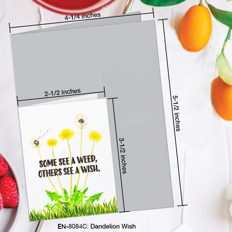 Dandelion Wish, Greeting Card (8084C), Enclosure, www.printedcanvas.com