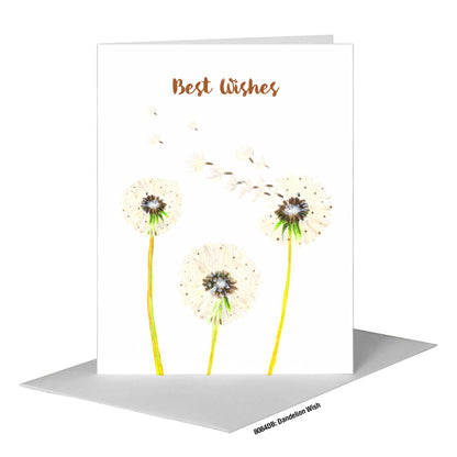 Dandelion Wish, Greeting Card (#8084DB)