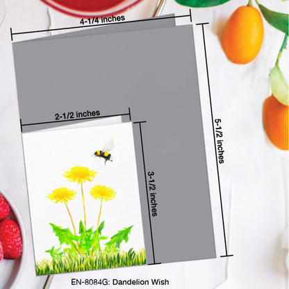 Dandelion Wish, Greeting Card (8084G), Enclosure Card, www.printedcanvas.com