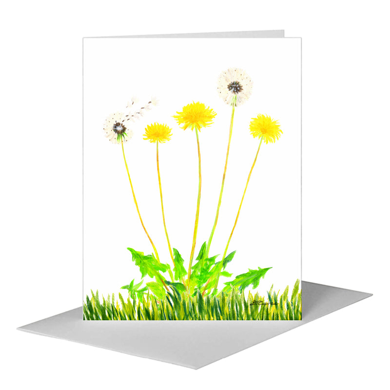 Dandelion Wish, Greeting Card (#8084A) A2 Card Front, www.printedcanvas.com