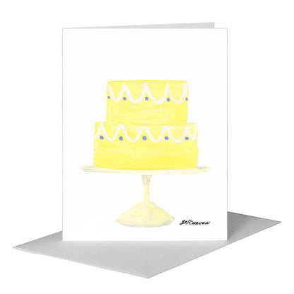 Yellow Cake, Greeting Card (#8090A) A2 Card Front, www.printedcanvas.com