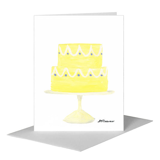 Yellow Cake, Greeting Card (#8090A) A2 Card Front, www.printedcanvas.com