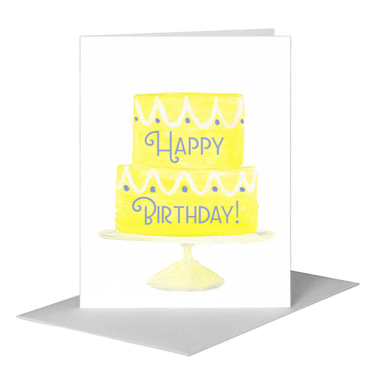 Yellow Cake, Greeting Card (#8090C) A2 Card Front, www.printedcanvas.com