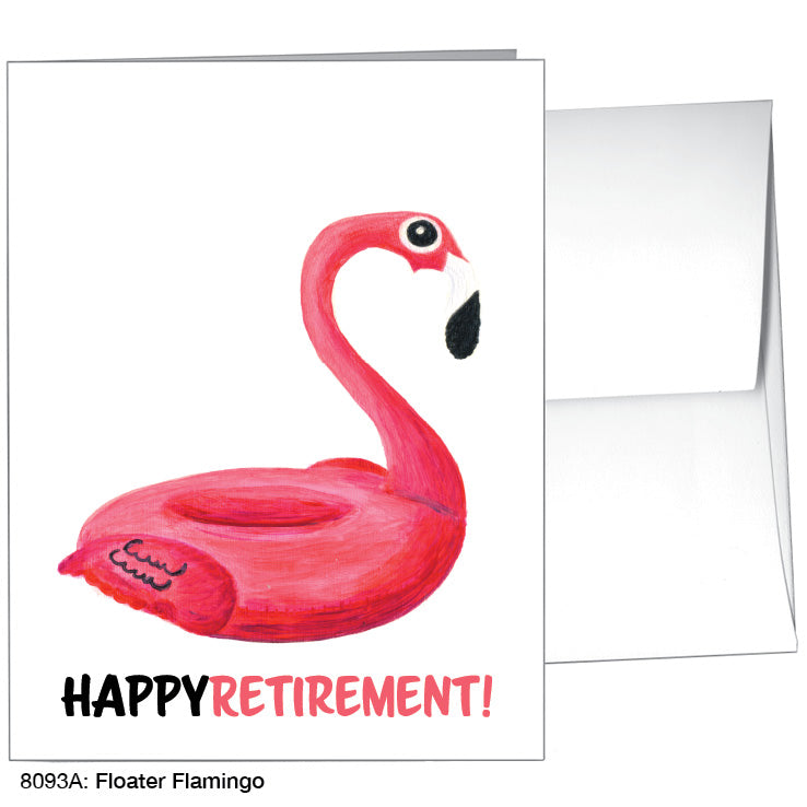 Floater Flamingo, Greeting Card (8093A), A2 Card, www.printedcanvas.com