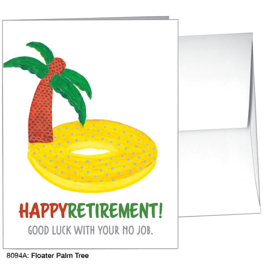 Floater Palm Tree, Greeting Card (8094A), A2 Card, printedcanvas.com
