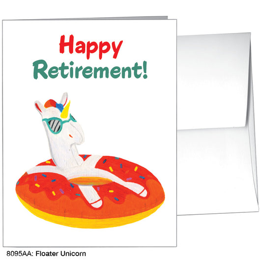Floater Unicorn, Greeting Card (8095AA), A2 Card, printedcanvas.com
