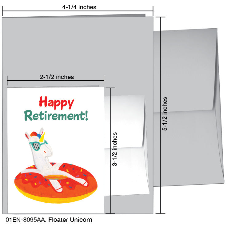 Floater Unicorn, Greeting Card (8095AA), Enclosure, www.printedcanvas.com