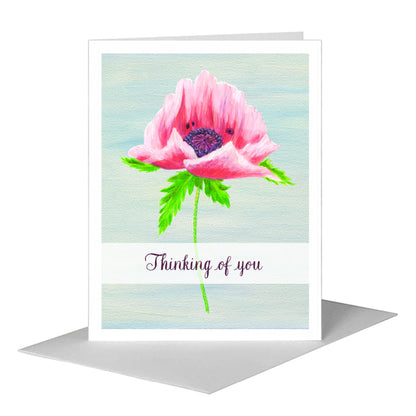 Papaver, Greeting Card (#8098A) A2 Card Front, www.printedcanvas.com