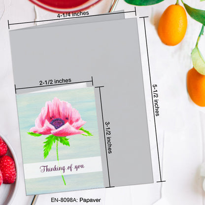 Papaver, Greeting Card (8098A), Enclosure, www.printedcanvas.com