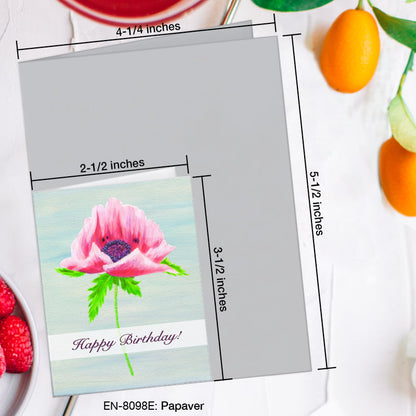 Papaver, Greeting Card (8098E), Enclosure, www.printedcanvas.com