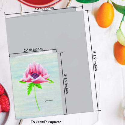 Papaver, Greeting Card (8098F), Enclosure Card, www.printedcanvas.com