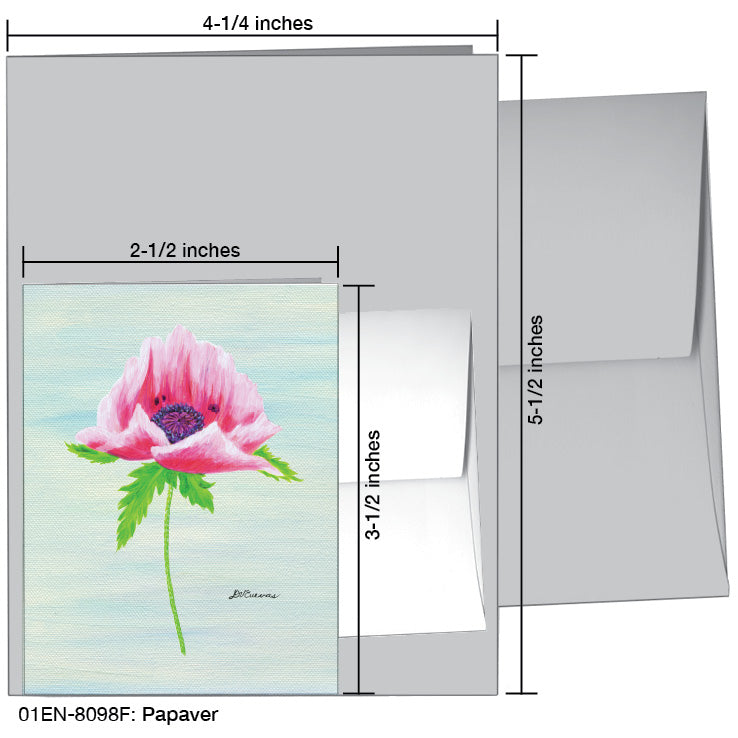 Papaver, Greeting Card (8098F), Enclosure Card, www.printedcanvas.com
