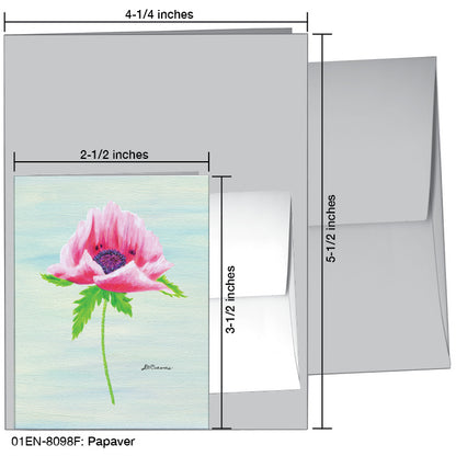 Papaver, Greeting Card (8098F), Enclosure Card, www.printedcanvas.com
