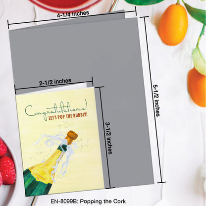 Popping the Cork, Greeting Card (8099B), Enclosure, www.printedcanvas.com