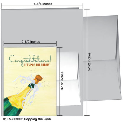Popping the Cork, Greeting Card (8099B), Enclosure, www.printedcanvas.com