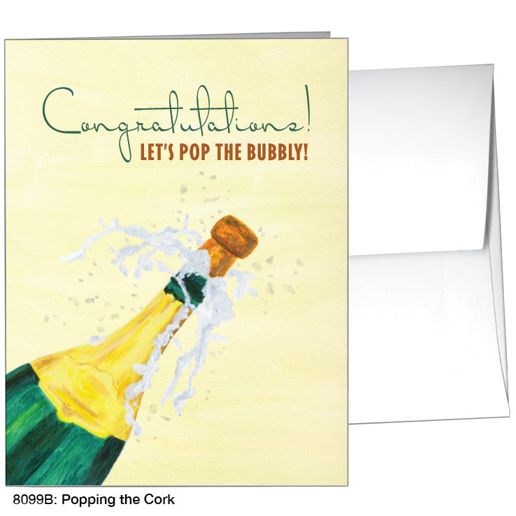 Popping the Cork, Greeting Card (8099B), A2 Card, www.printedcanvas.com