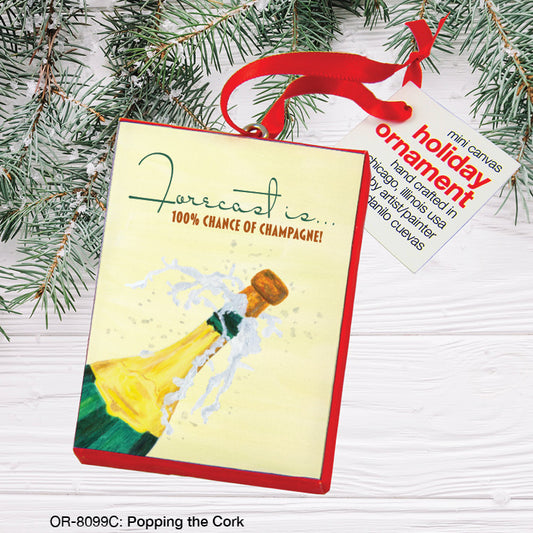 Popping The Cork, Ornament (OR-8099C), Front, printedcanvas.com
