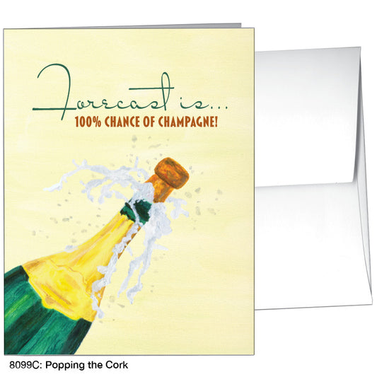Popping the Cork, Greeting Card (8099C), A2 Card, printedcanvas.com