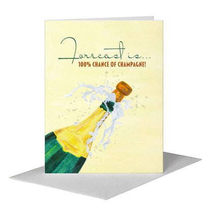 Popping the Cork, Greeting Card (#8099C), A2 Card Front, www.printedcanvas.com