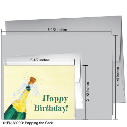 Popping the Cork, Greeting Card (8099D), Enclosure Card, printedcanvas.com