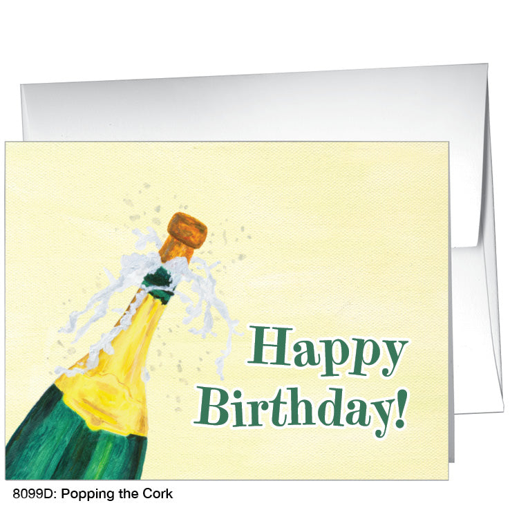 Popping the Cork, Greeting Card (8099D), A2 Card, www.printedcanvas.com