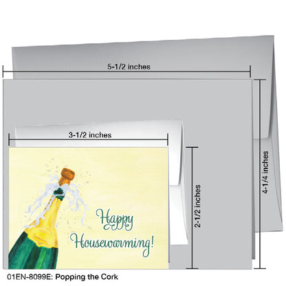 Popping the Cork, Greeting Card (8099E), Enclosure Card, www.printedcanvas.com
