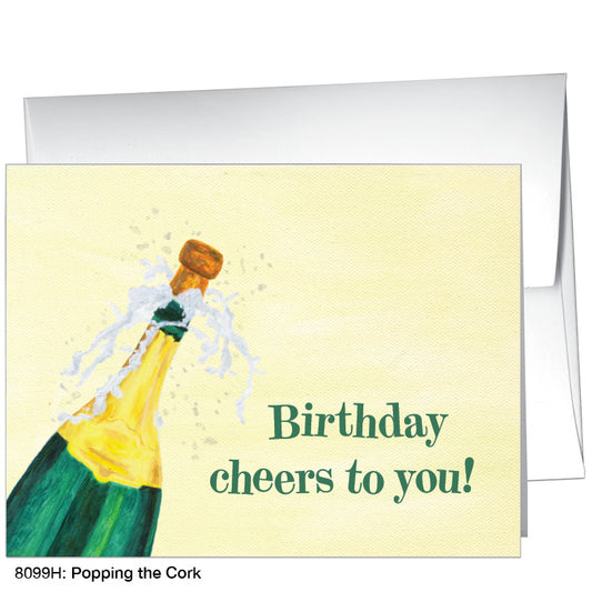 Popping the Cork, Greeting Card (8099H), A2 Card, printedcanvas.com