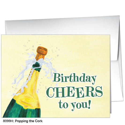 Popping the Cork, Greeting Card (8099H), A2 Card, www.printedcanvas.com