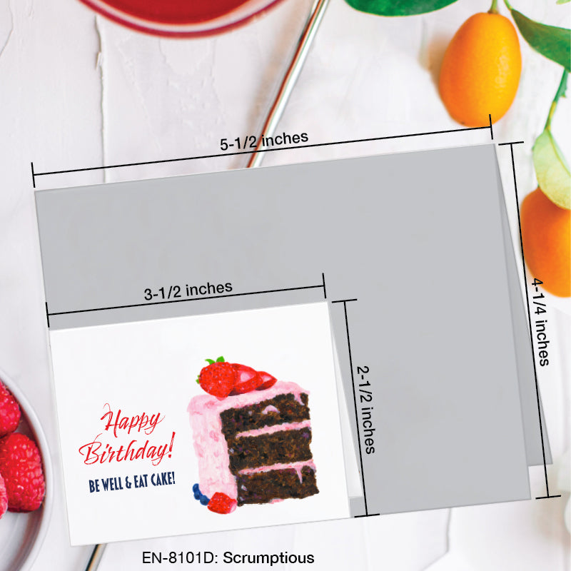 Scrumptious, Greeting Card (8101D), Enclosure, www.printedcanvas.com