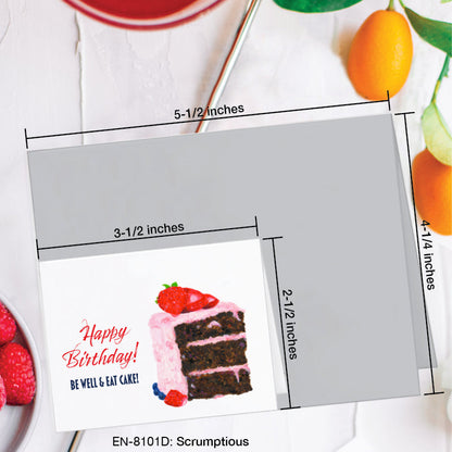 Scrumptious, Greeting Card (8101D), Enclosure, www.printedcanvas.com