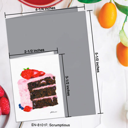 Scrumptious, Greeting Card (8101F), Enclosure Card, www.printedcanvas.com