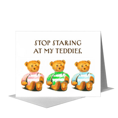 Teddies, Greeting Card (#8103A) A2 Card Front, www.printedcanvas.com
