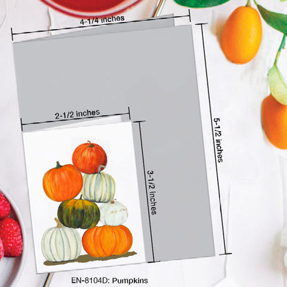 Pumpkins, Greeting Card (8104D), Enclosure Card, www.printedcanvas.com