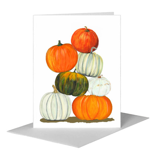 Pumpkins, Greeting Card (#8104D) A2 Card Front, www.printedcanvas.com