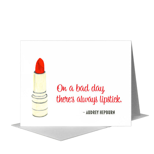 Lipstick, Greeting Card (#8107A) A2 Card Front, www.printedcanvas.com